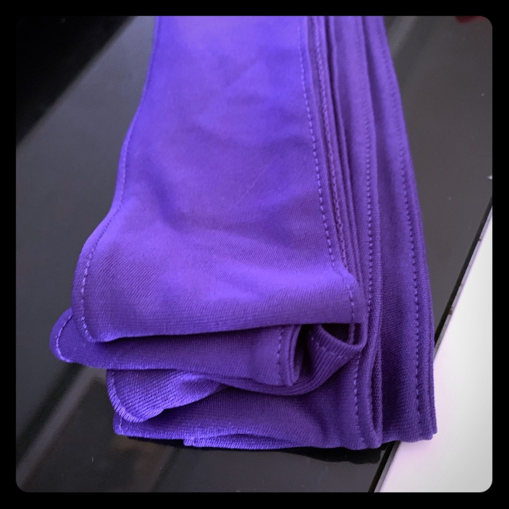 6 purple soft stretch headbands NWOT &1 hot pink